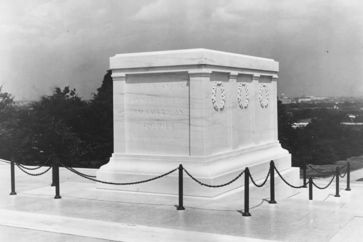 Arlington TombThe Tomb of the Unknown Soldier, 1964.