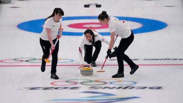 The women's curling final match between Japan and Britain at the Beijing Winter Olympics.