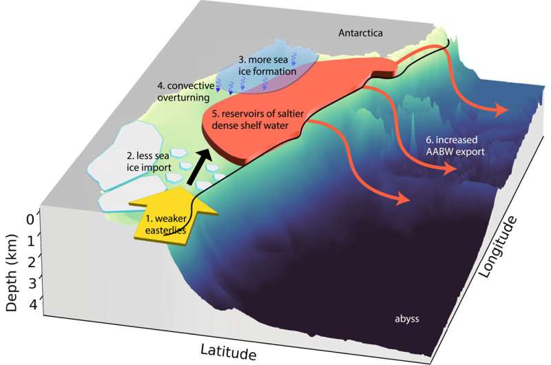 研究表明，风是南极深水形成和地球海洋环流的主要驱动力