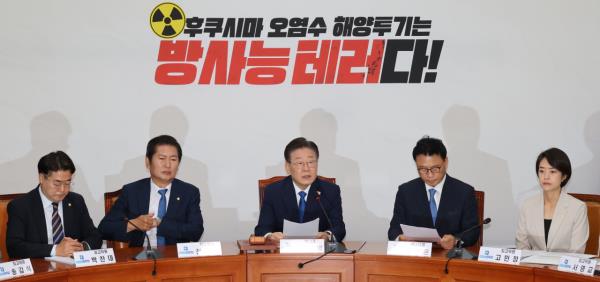 The Democratic Party of Korea leaders questio<em></em>ned the UN nuclear agency’s credibility at a meeting Monday. (Yonhap)