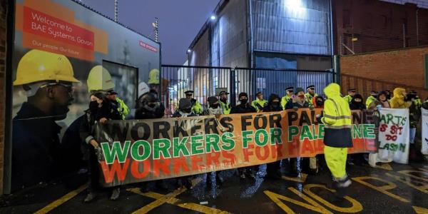 巴勒斯坦抗议:一千多名工会成员封锁了英国各地工厂的入口